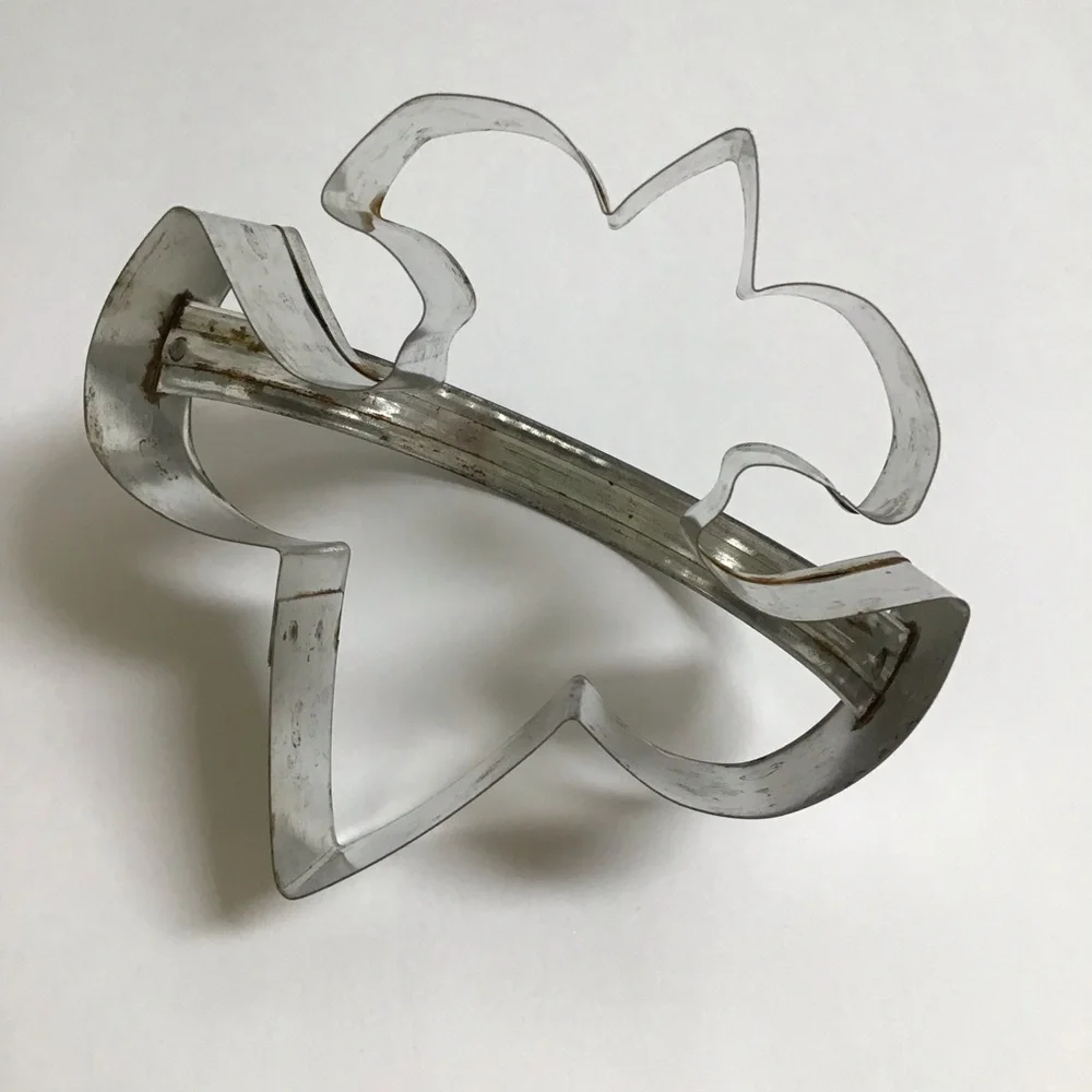 Boy Scout Emblem Metal Cookie Cutter w/Handle Biscuits Crafts Fleur De Lis 4x4”